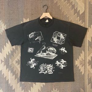 Vintage MC Escher‎ 1991 Single Stitch AOP Art Y2K Tee Shirt